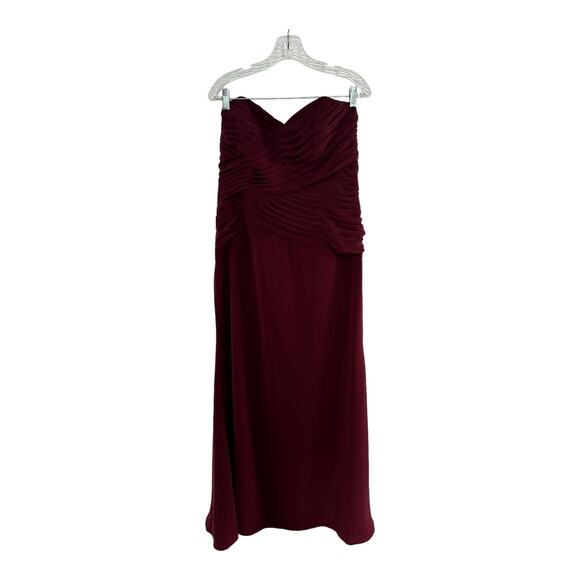 NWT Alfred Angelo 7381L Sweetheart Bridesmaid Dress in Mahogany size 18 - Picture 5 of 12